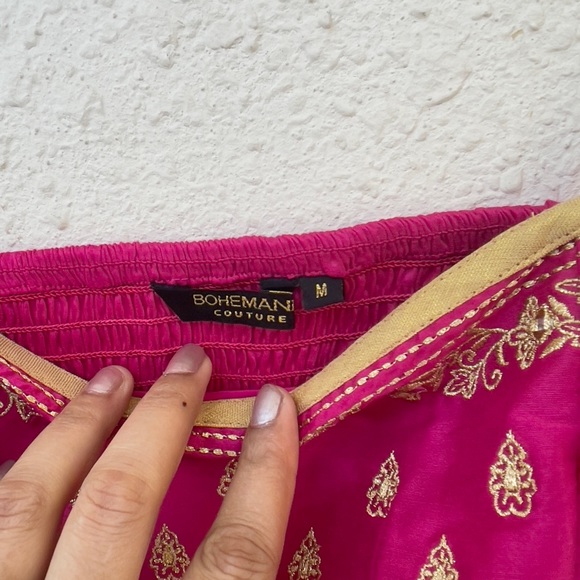 Designer bohemian blouse cum crop top for summer parties - Picture 3 of 5